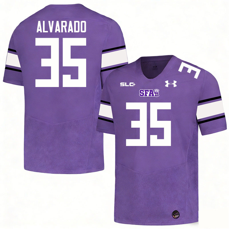 Stephen F. Austin Lumberjacks #35 Carlos Alvarado College Football Jerseys,Uniforms-Purple